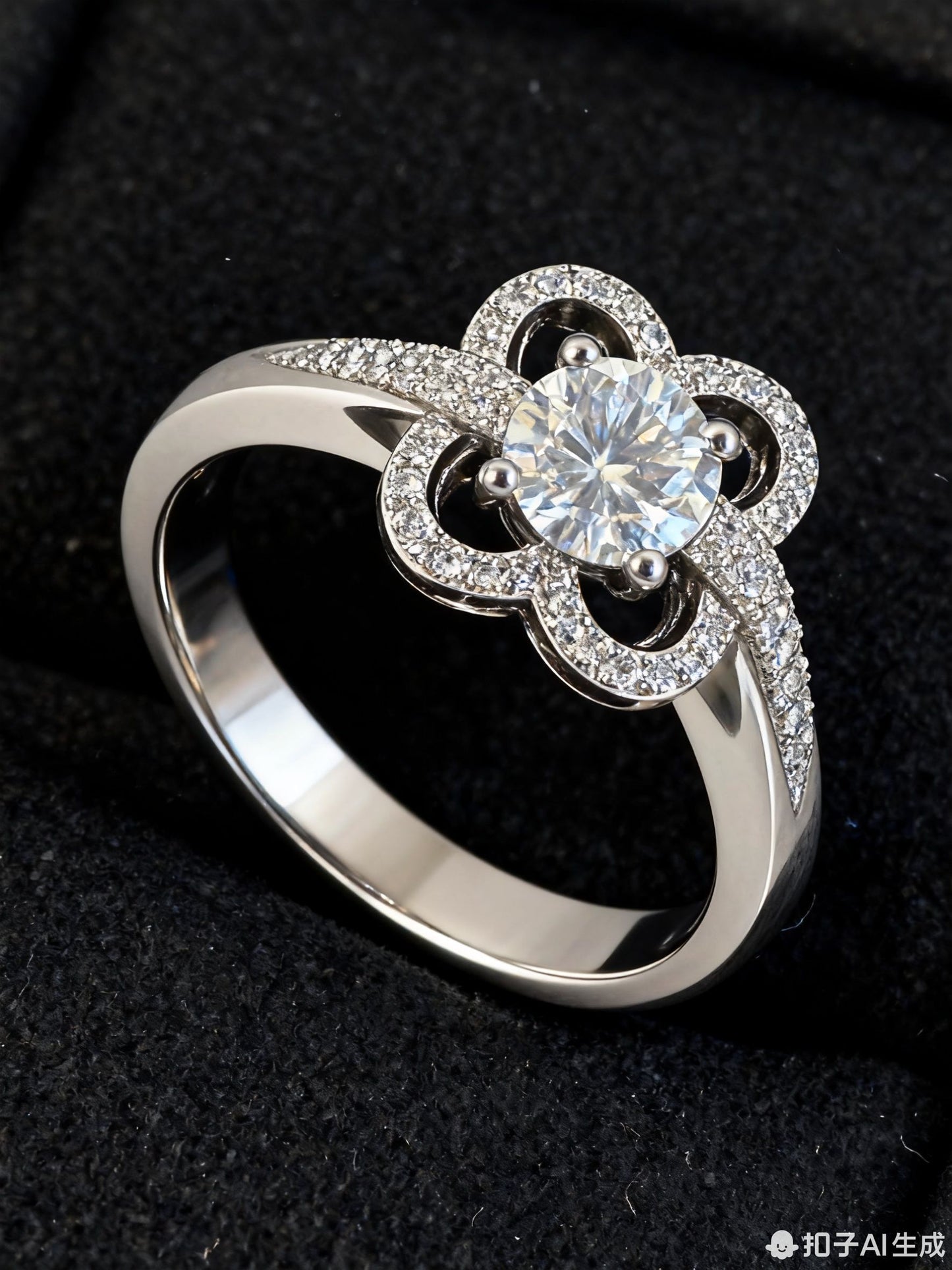 JZ23 1CT Sterling Silver S925 Moissanite Diamond