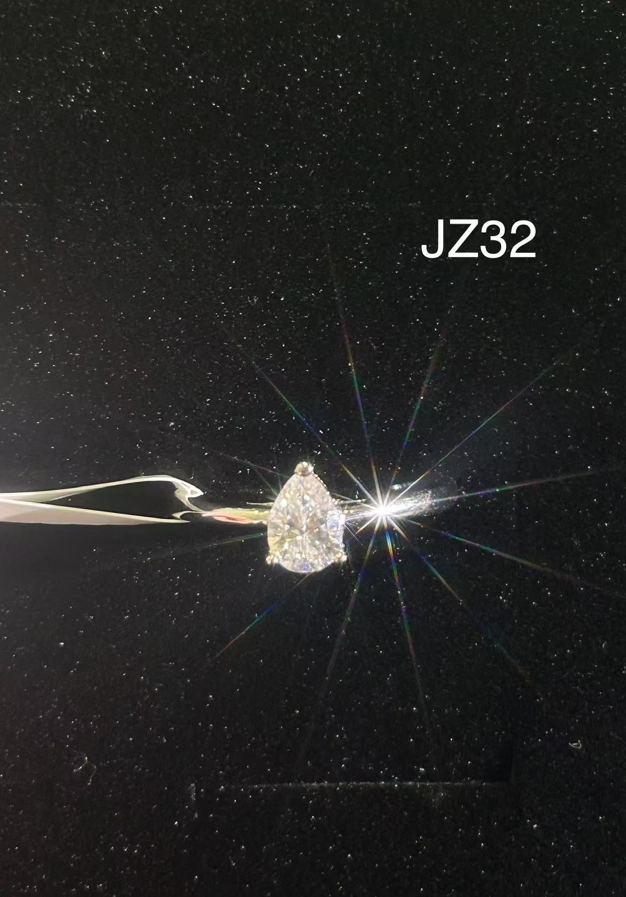 JZ32 0.8CT Sterling Silver S925 Moissanite Diamond