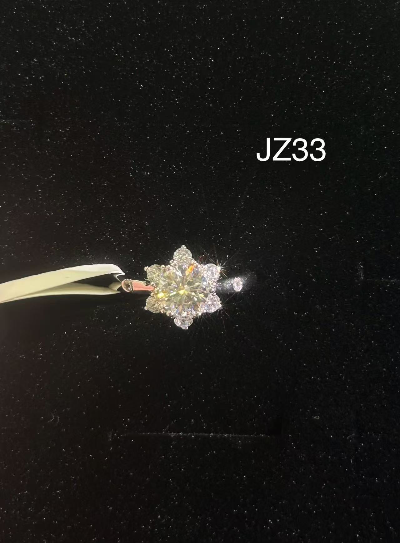 JZ33 1CT Sterling Silver S925 Moissanite Diamond