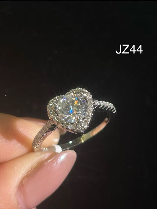 JZ44 1CT Sterling Silver S925 Moissanite Diamond
