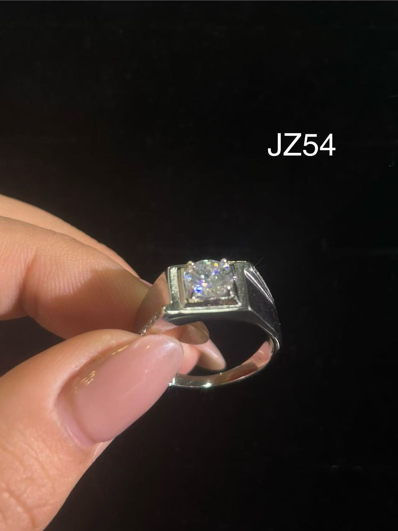 JZ54 1CT Sterling Silver S925 Moissanite Diamond