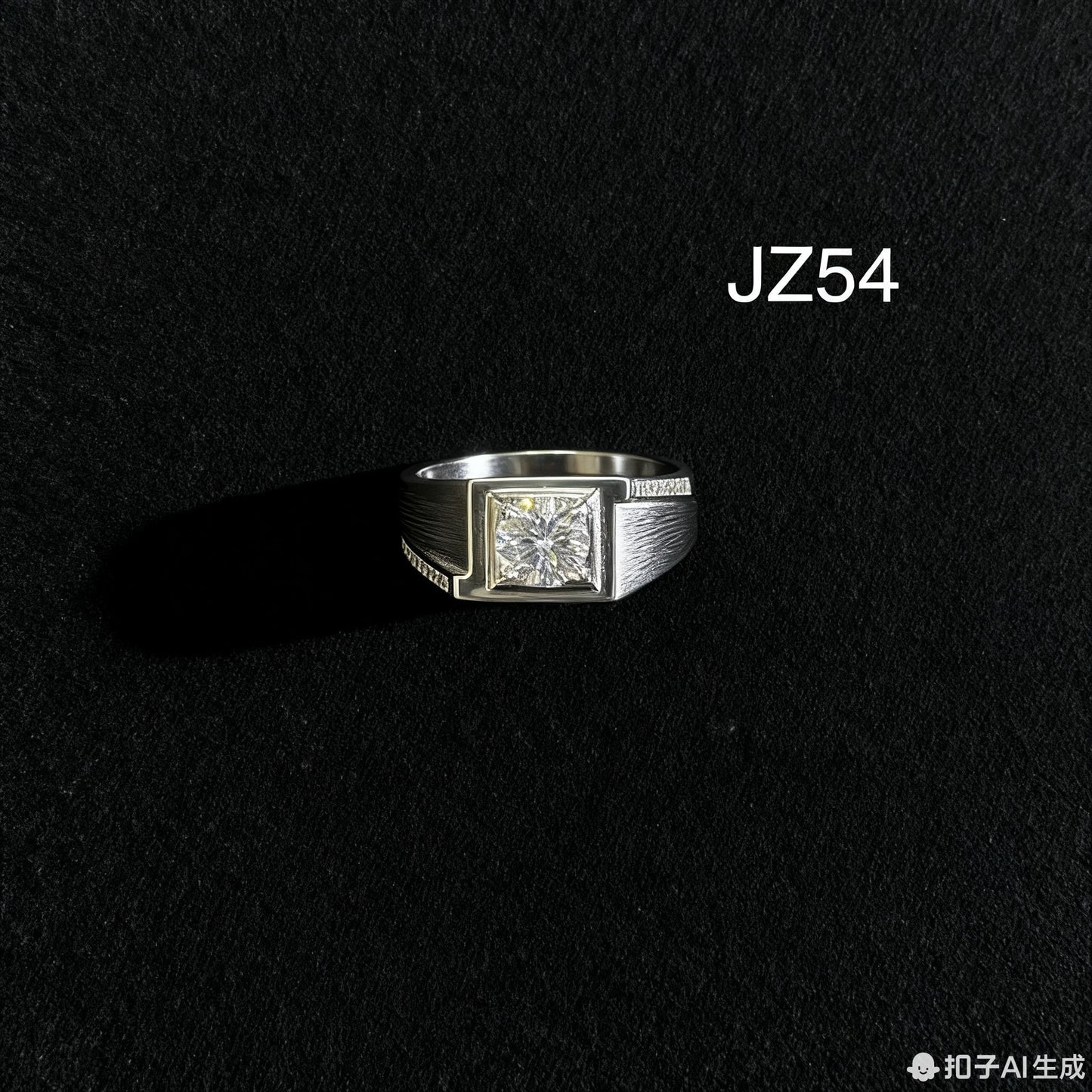 JZ54 1CT Sterling Silver S925 Moissanite Diamond