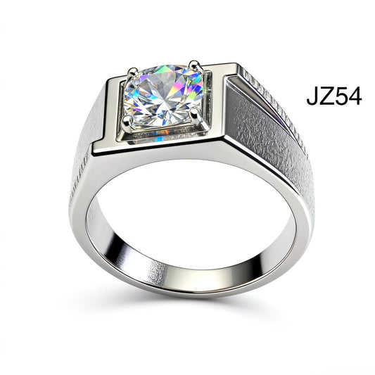 JZ54 1CT Sterling Silver S925 Moissanite Diamond