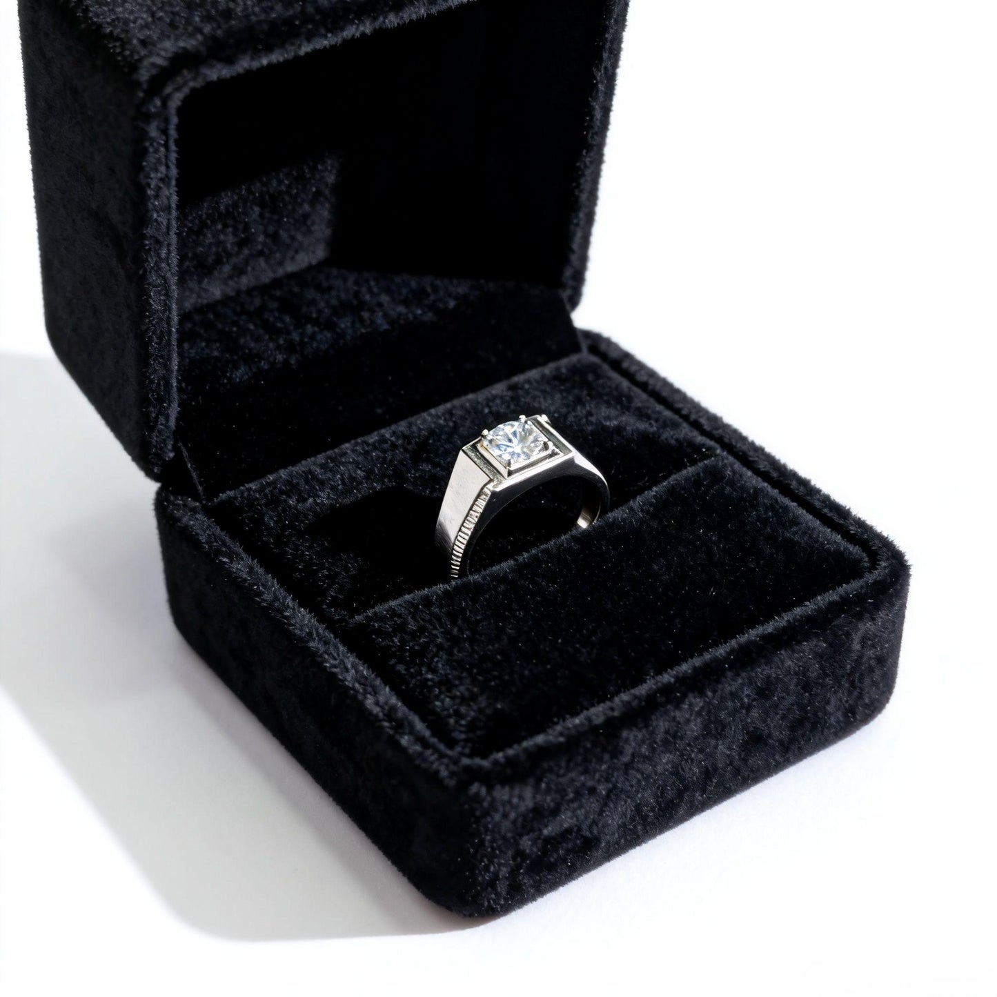 JZ54 1CT Sterling Silver S925 Moissanite Diamond