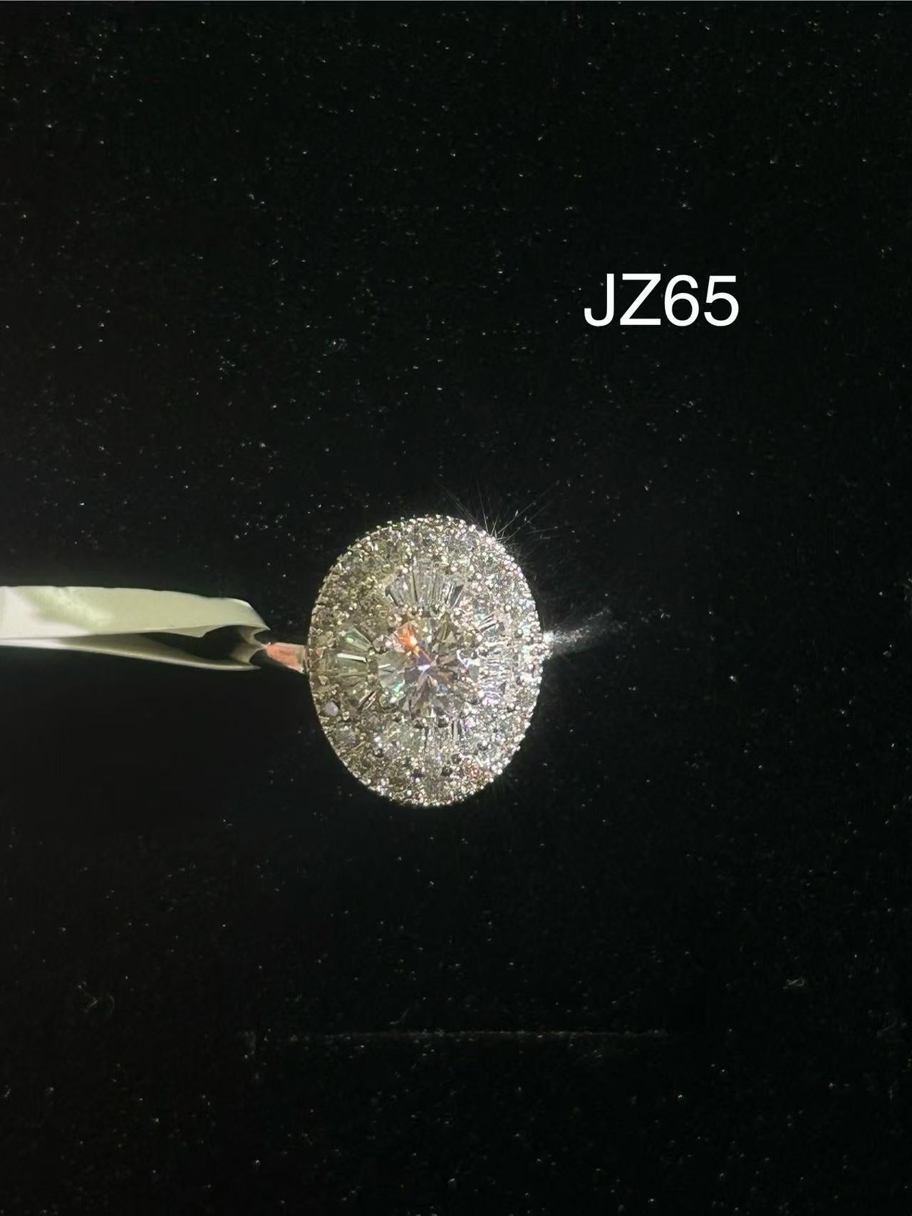 JZ65 1CT Sterling Silver S925 Moissanite Diamond