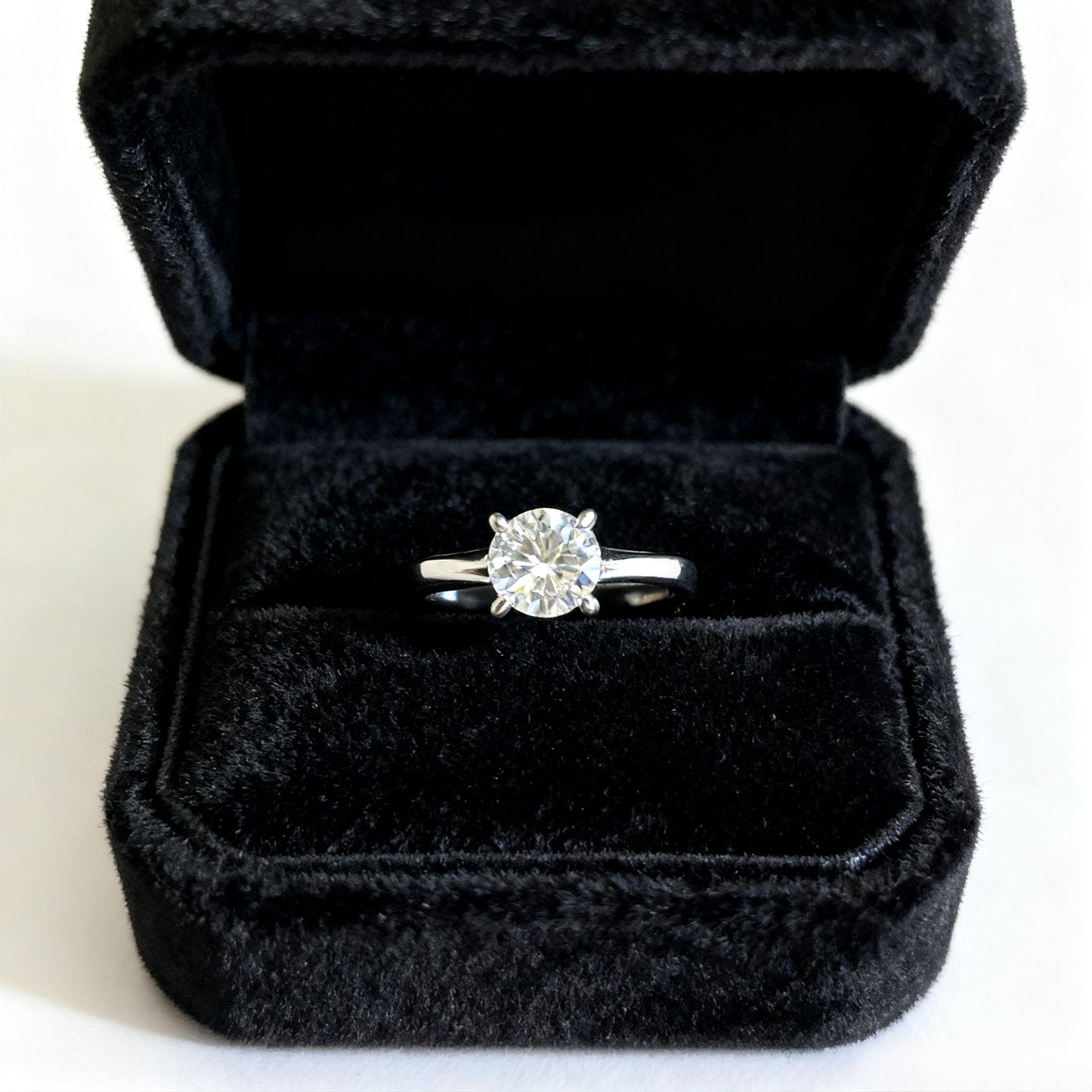 JZ66 2CT Sterling Silver S925 Moissanite Diamond