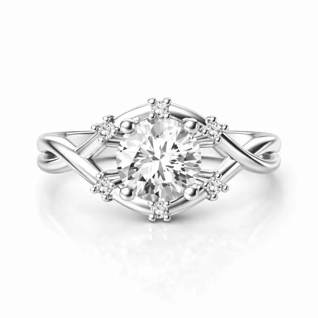 JZ39 1.5CT Sterling Silver S925 Moissanite Diamond 50%offamazon