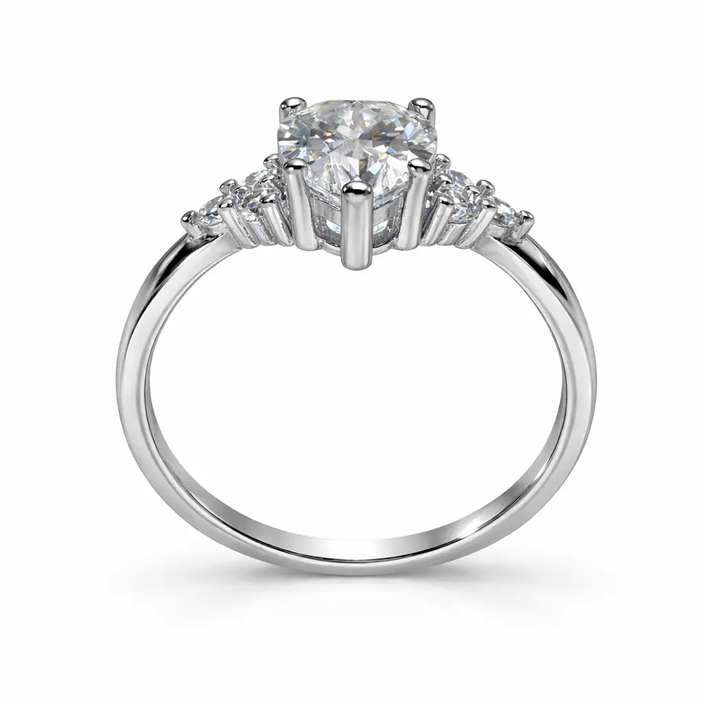 JZ14 1.5CT Sterling Silver S925 Moissanite Diamond 50%offamazon