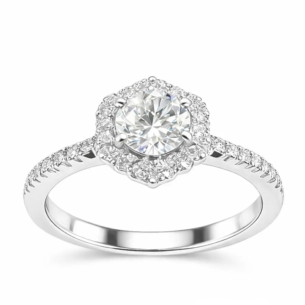 JZ31 1CT Sterling Silver S925 Moissanite Diamond 50%offamazon