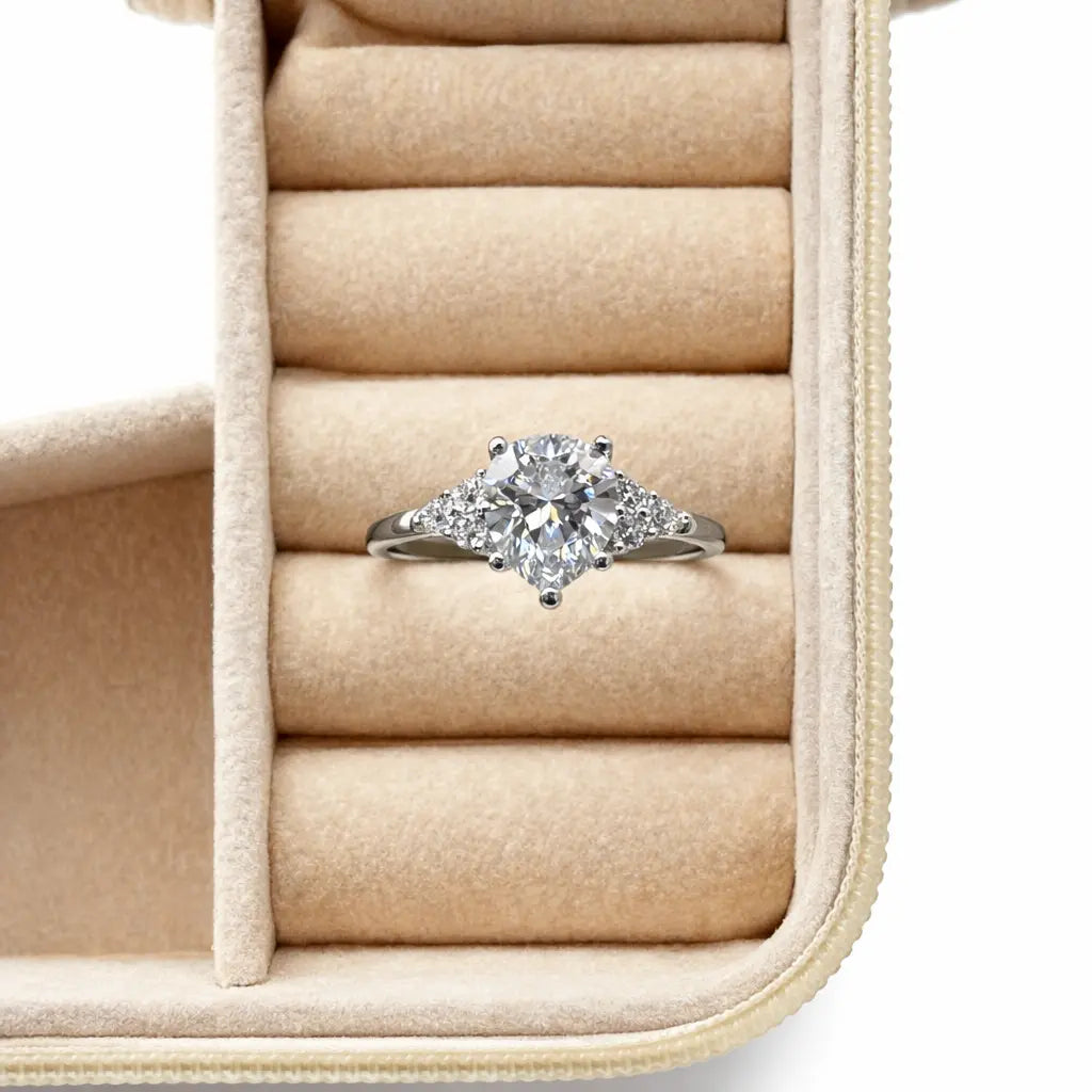 JZ14 1.5CT Sterling Silver S925 Moissanite Diamond 50%offamazon