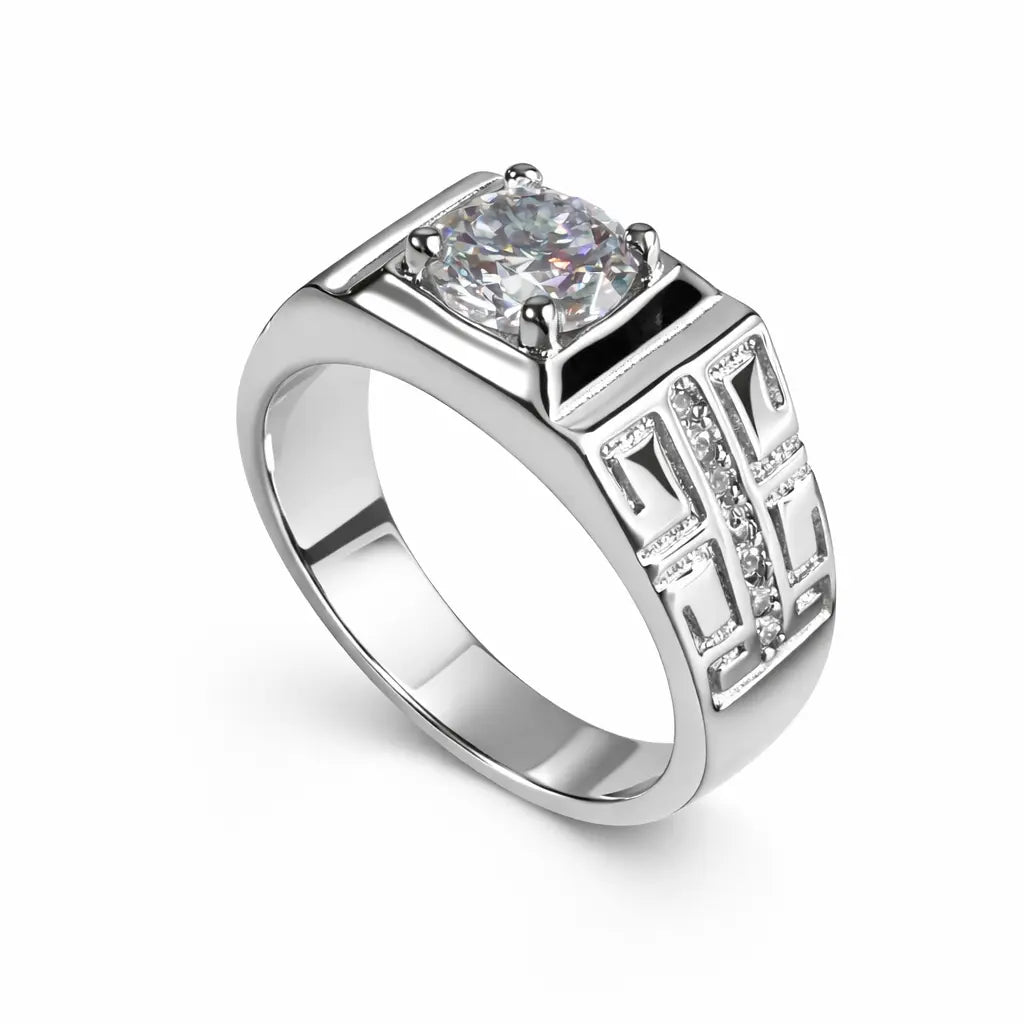 JZ46 1CT Sterling Silver S925 Moissanite Diamond 50%offamazon