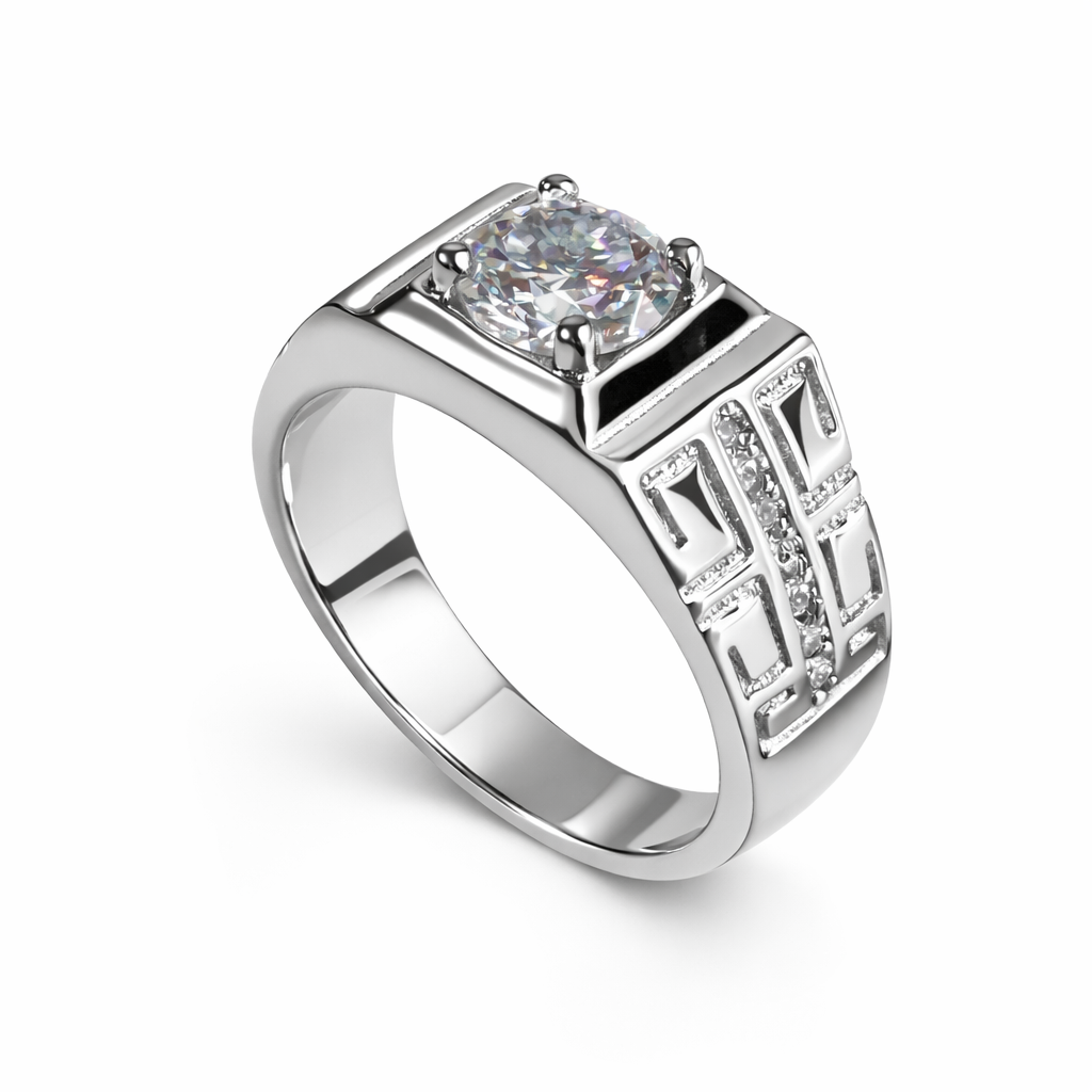 ER02 1CT Sterling Silver S925 Moissanite Diamond Earrings