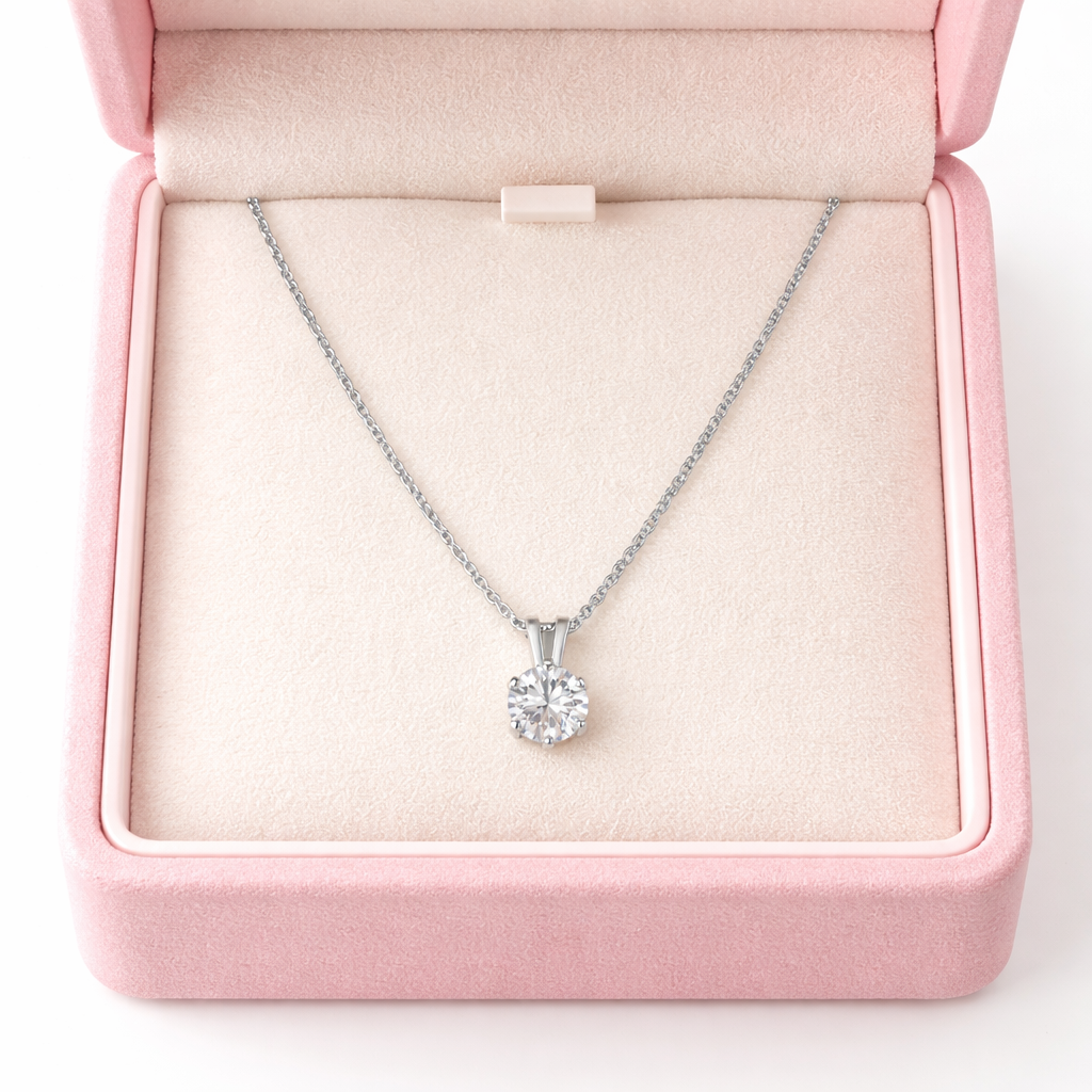 XL29 1CT Sterling Silver S925 Moissanite Diamond 50%offamazon
