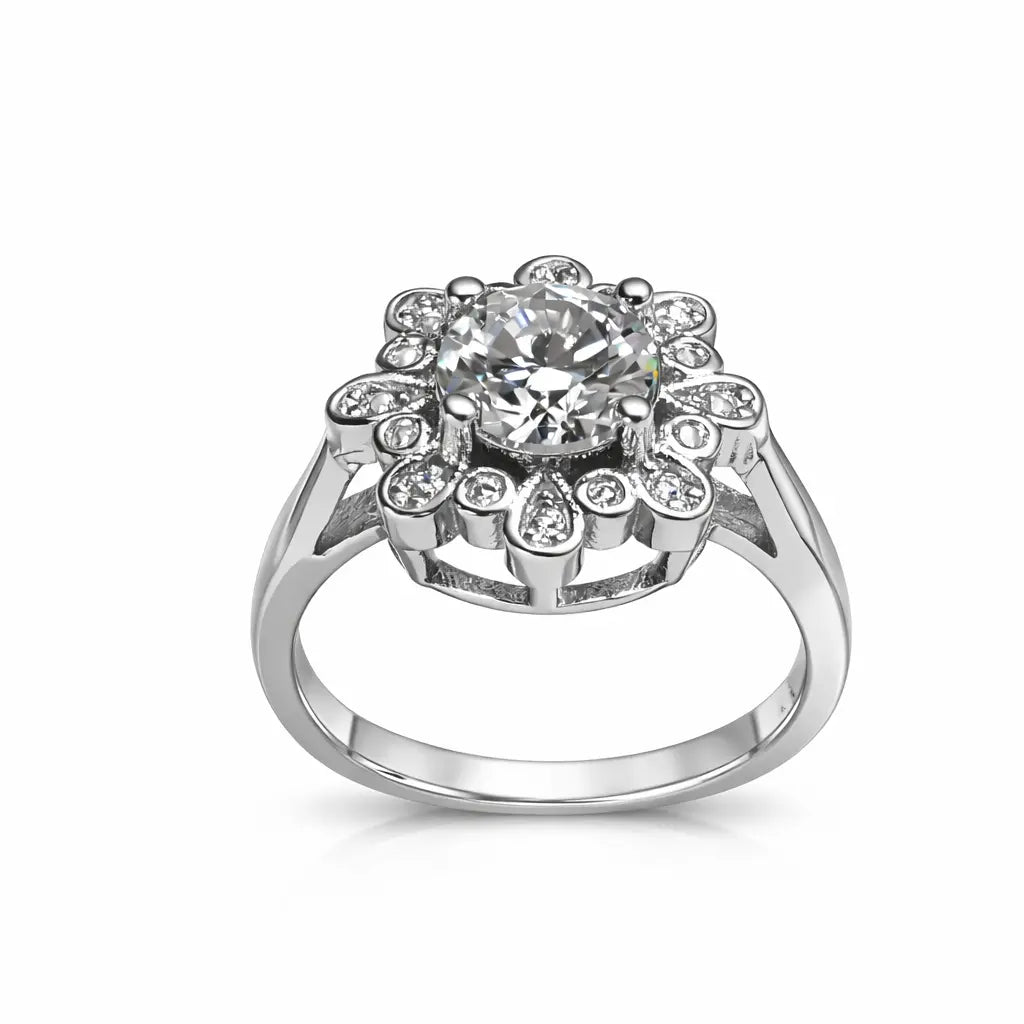 JZ57 1CT Sterling Silver S925 Moissanite Diamond 50%offamazon