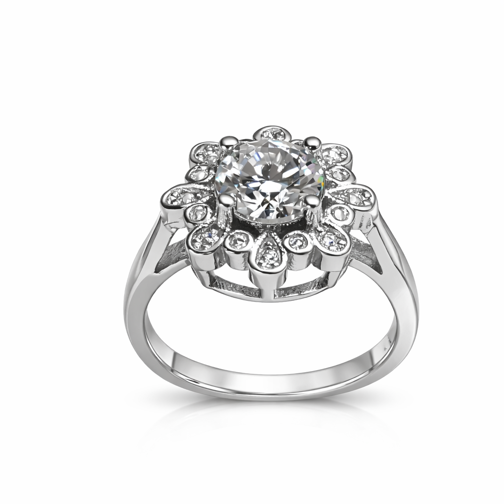 ER02 1CT Sterling Silver S925 Moissanite Diamond Earrings