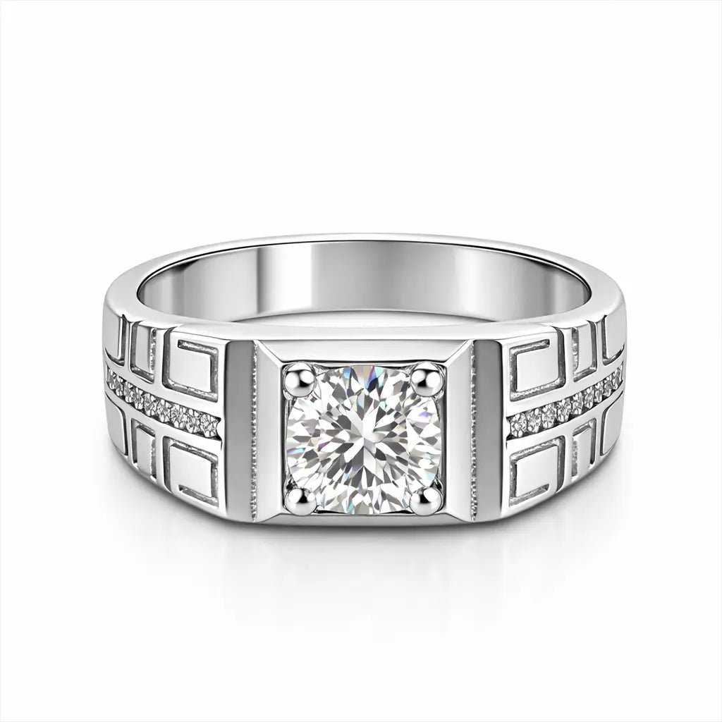 JZ46 1CT Sterling Silver S925 Moissanite Diamond 50%offamazon
