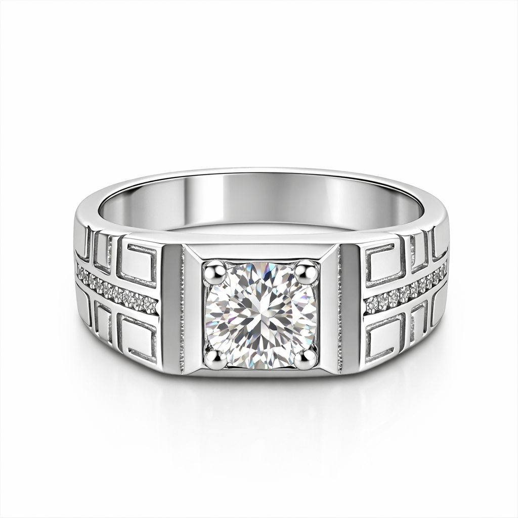 ER02 1CT Sterling Silver S925 Moissanite Diamond Earrings
