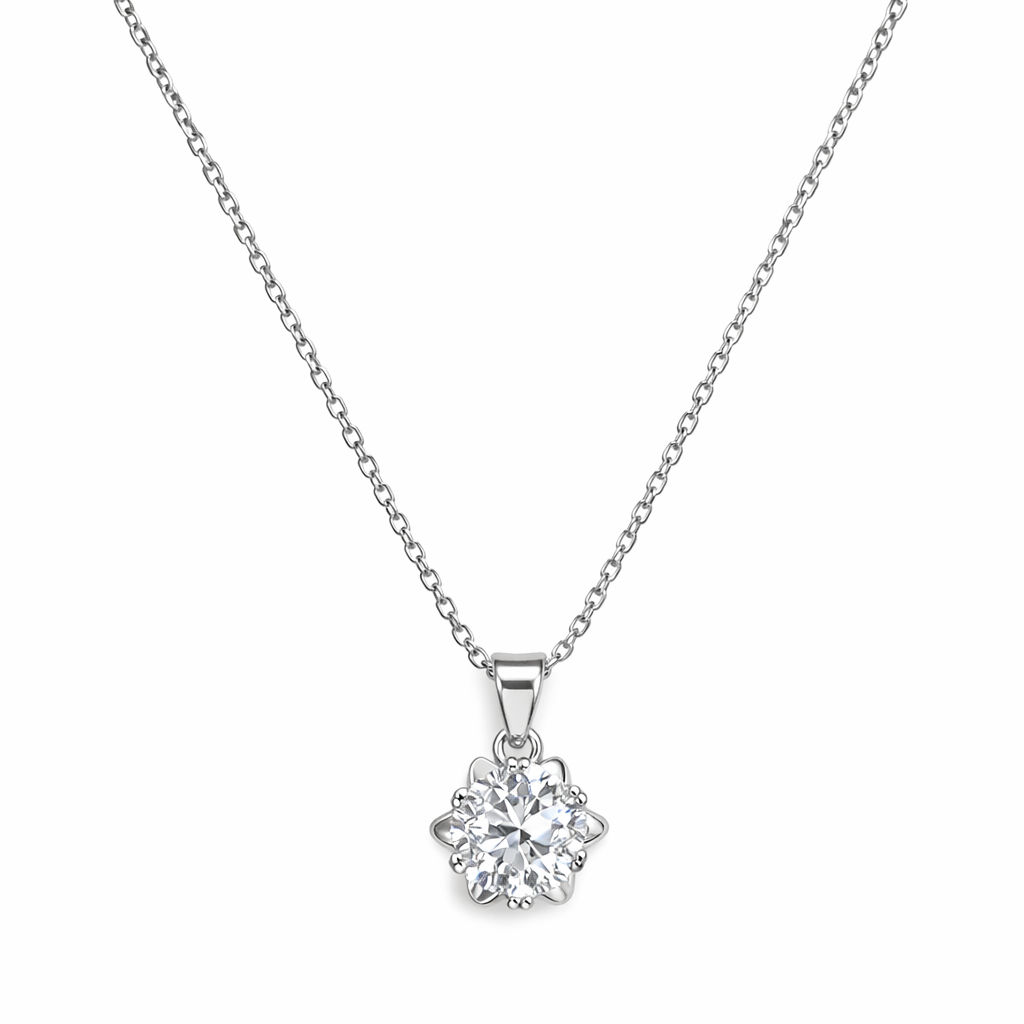 XL17 1CT Sterling Silver S925 Moissanite Diamond 50%offamazon