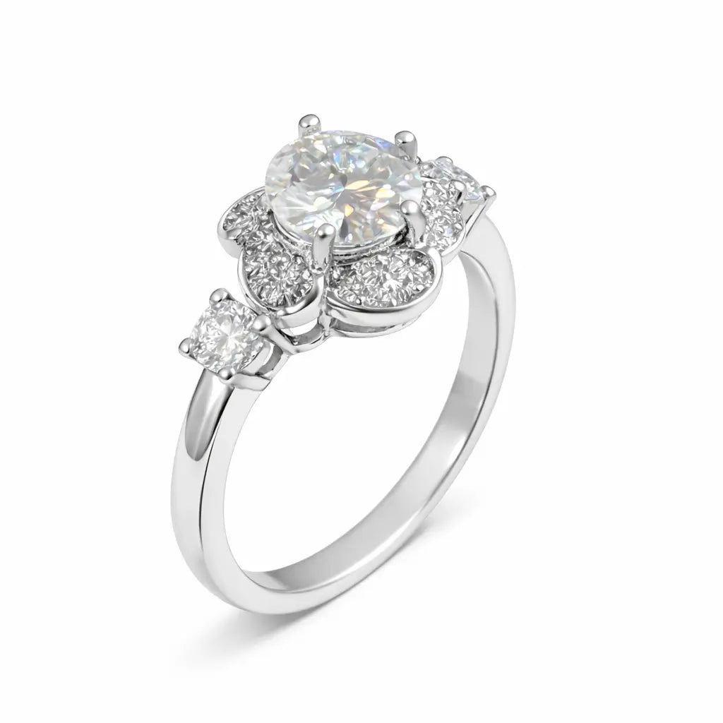 JZ35 1CT Sterling Silver S925 Moissanite Diamond 50%offamazon