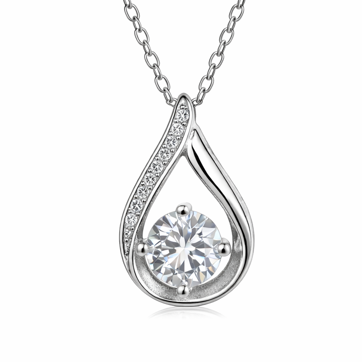 XL35 1CT Sterling Silver S925 Moissanite Diamond Necklace