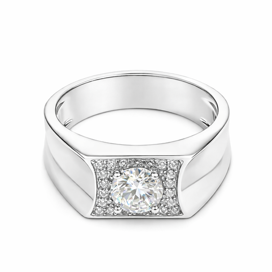 JZ02 1CT Sterling Silver S925 Moissanite Diamond