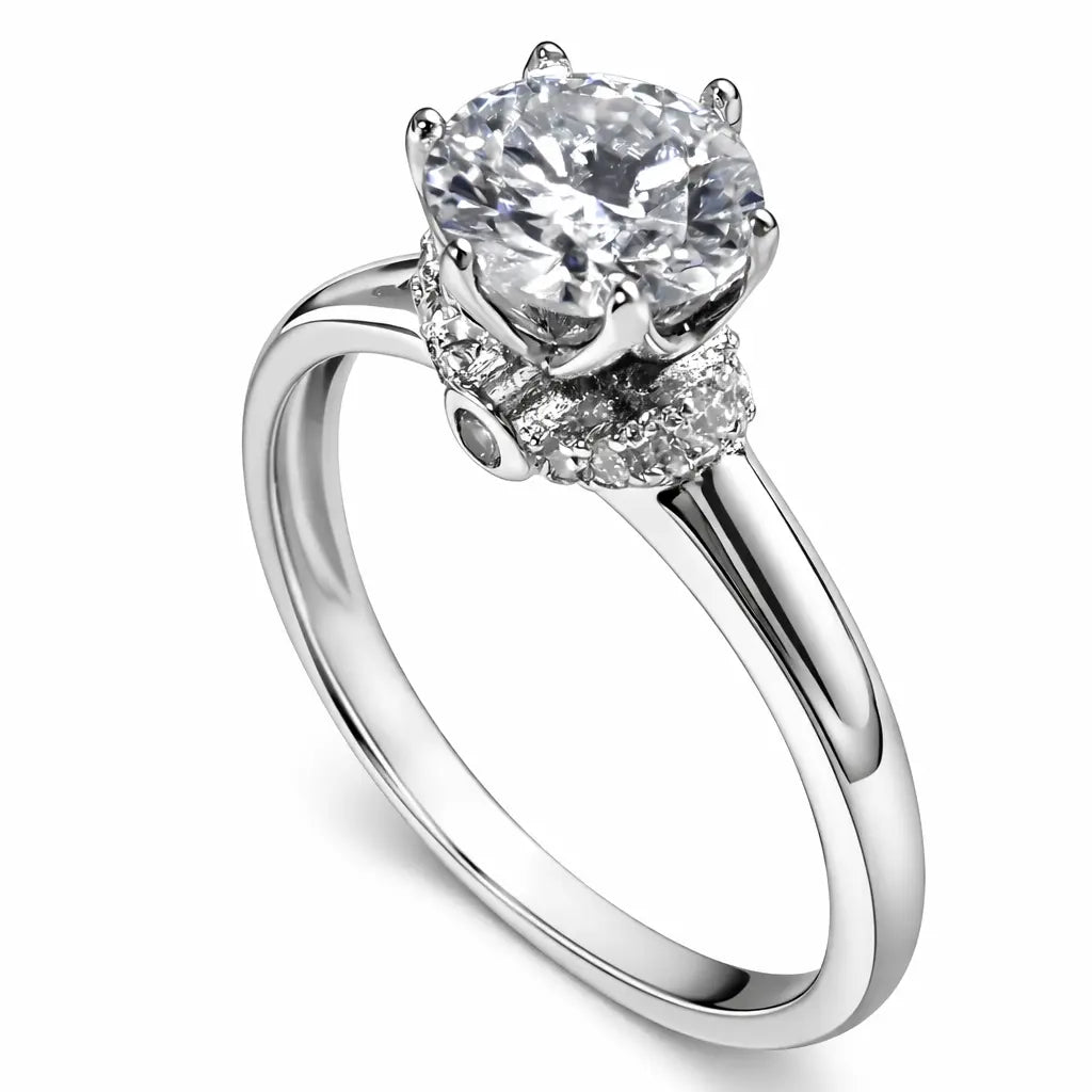 JZ60 1.5CT Sterling Silver S925 Moissanite Diamond 50%offamazon