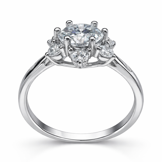 JZ33 1CT Sterling Silver S925 Moissanite Diamond