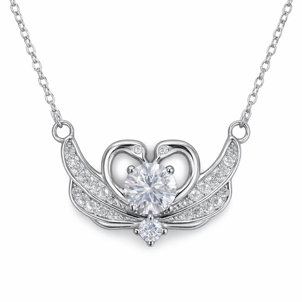 XL45 1 CT Sterling Silver S925 Moissanite Diamond Necklace