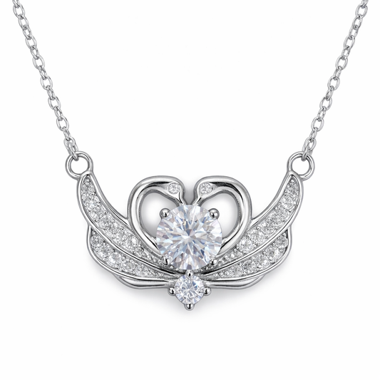 XL45 1 CT Sterling Silver S925 Moissanite Diamond Necklace