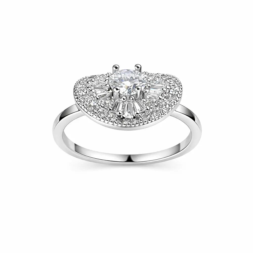 JZ65 1CT Sterling Silver S925 Moissanite Diamond 50%offamazon