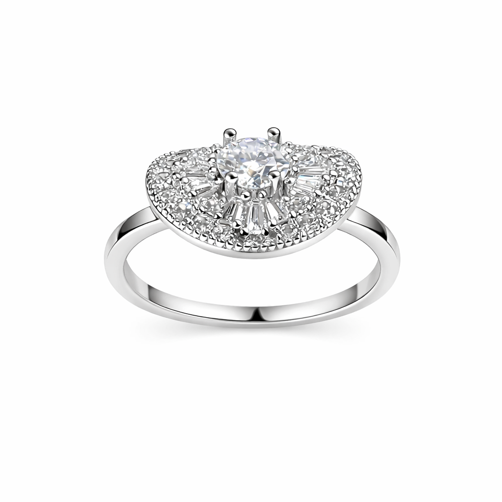 ER02 1CT Sterling Silver S925 Moissanite Diamond Earrings