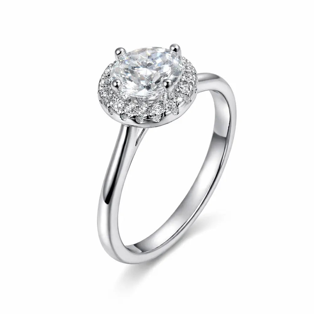 JZ37 1.5CT Sterling Silver S925 Moissanite Diamond 50%offamazon