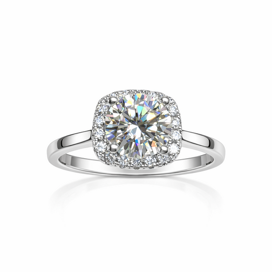 JZ61 1.5CT Sterling Silver S925 Moissanite Diamond