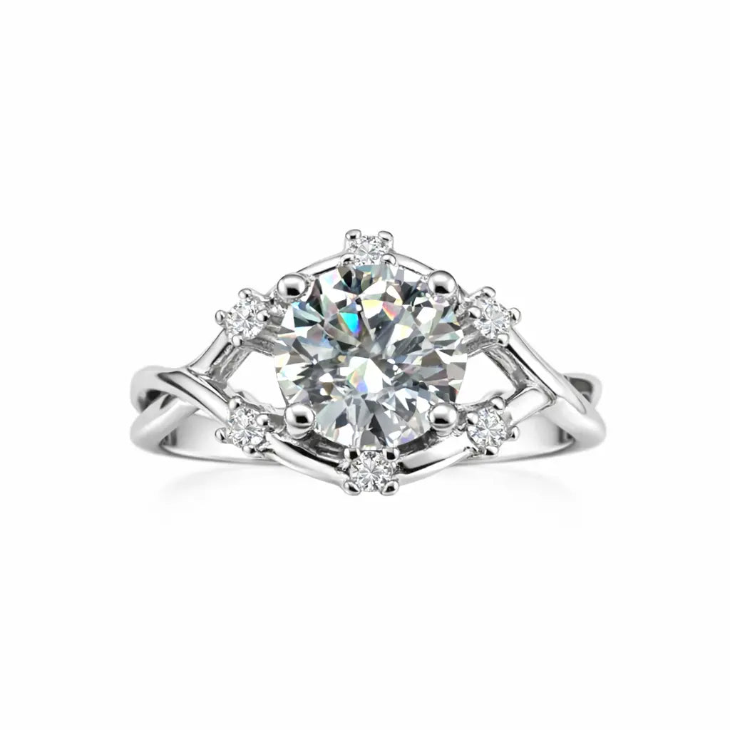 JZ39 1.5CT Sterling Silver S925 Moissanite Diamond 50%offamazon