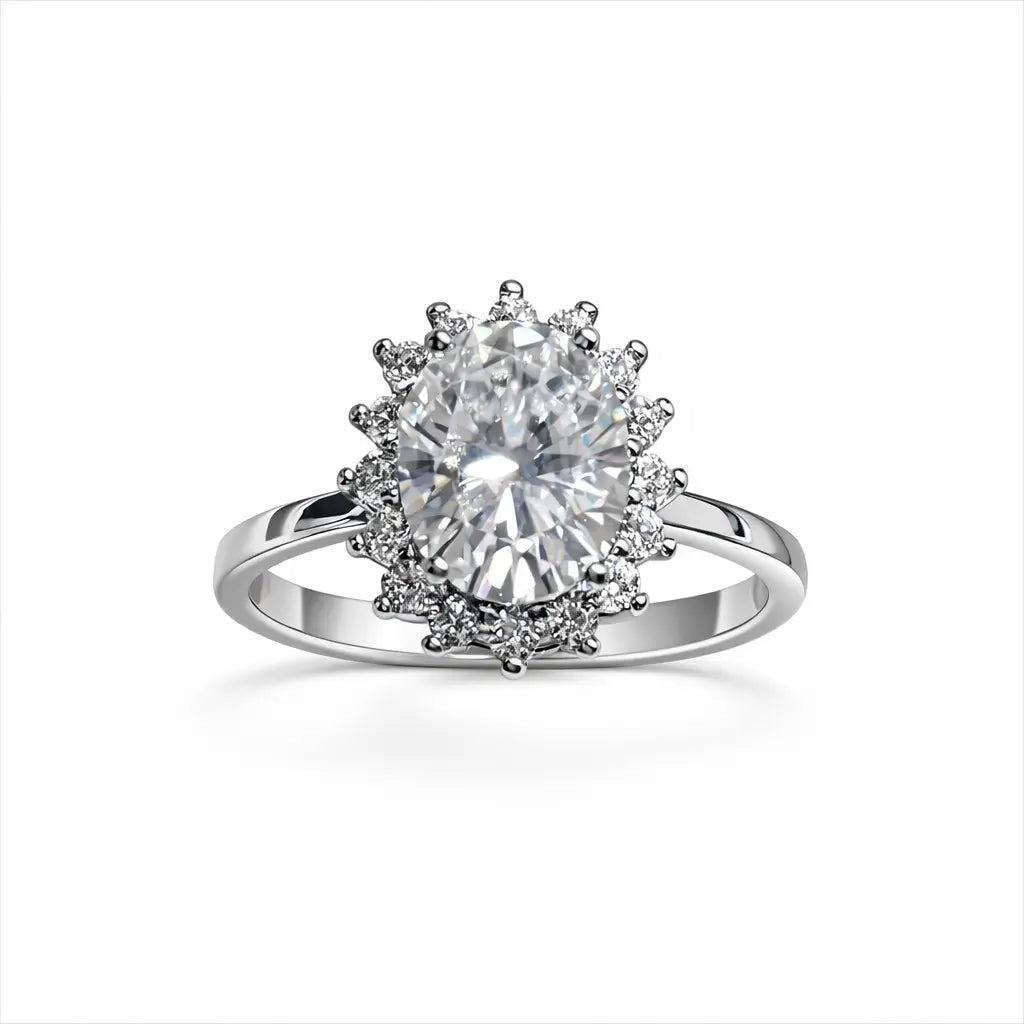 JZ55 2CT Sterling Silver S925 Moissanite Diamond 50%offamazon