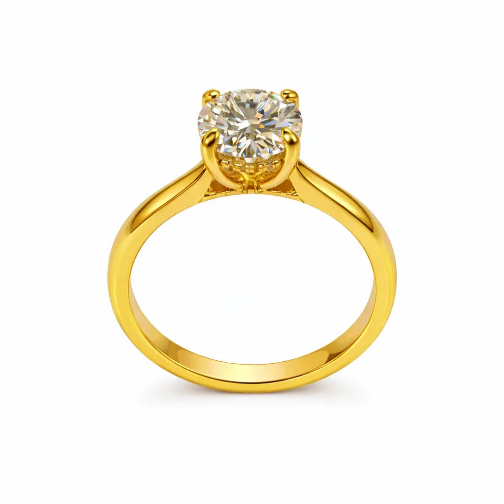JZ67 1CT Gold Sterling Silver S925 Moissanite Diamond 50%offamazon
