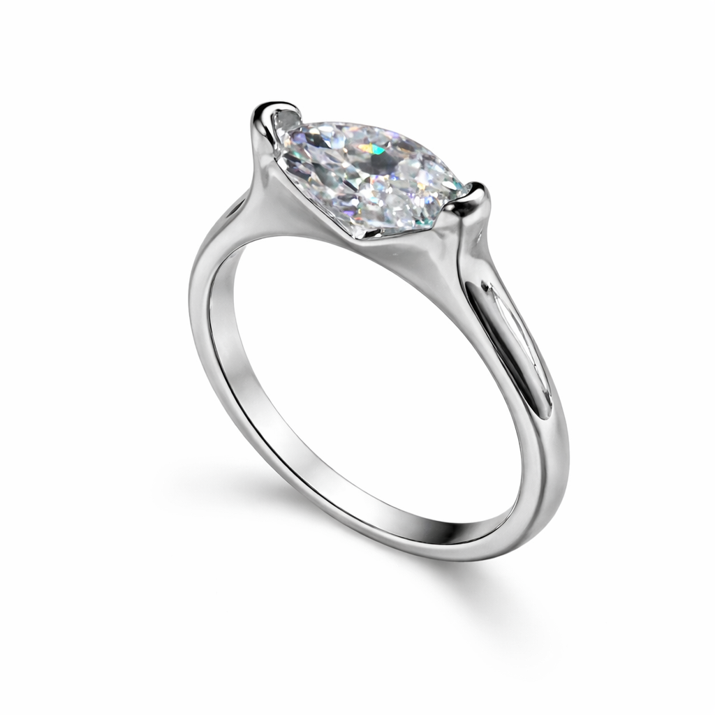 ER02 1CT Sterling Silver S925 Moissanite Diamond Earrings