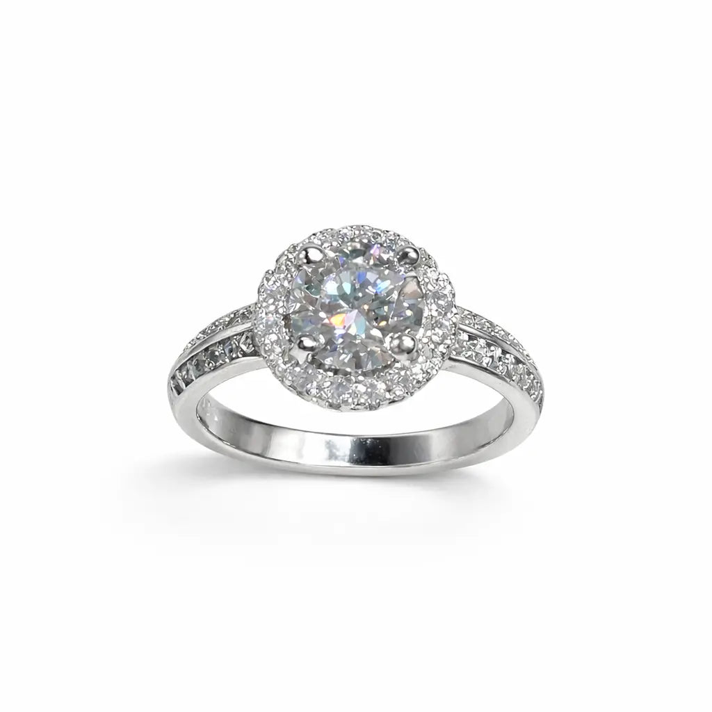 JZ24 1CT Sterling Silver S925 Moissanite Diamond 50%offamazon