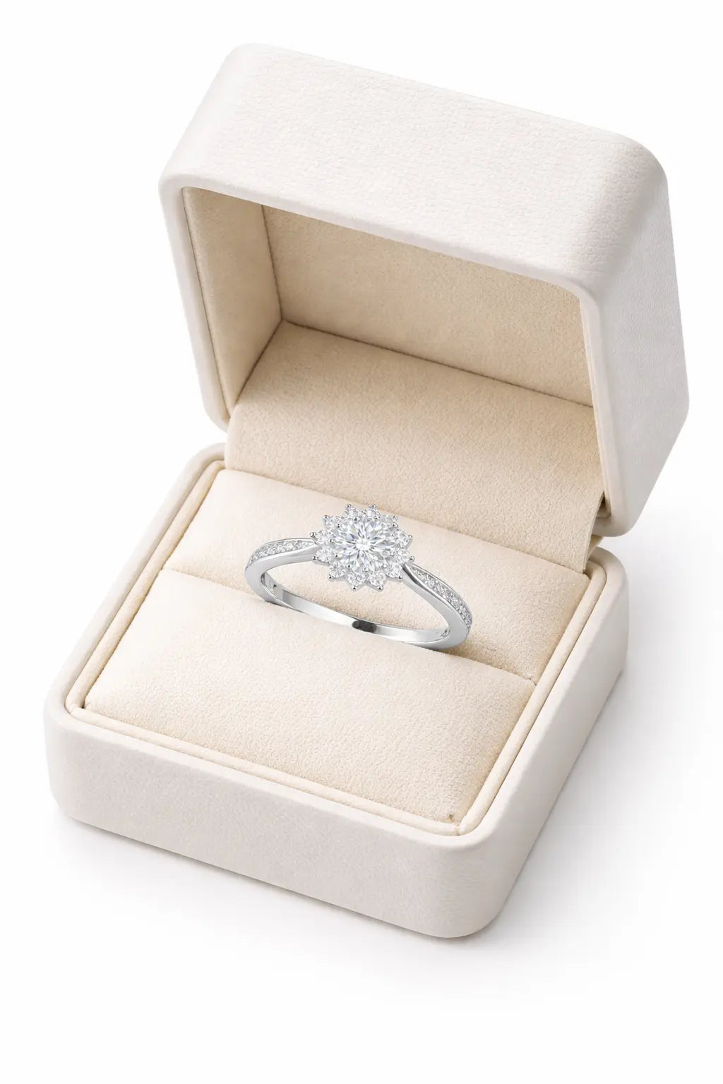 JZ33 1CT Sterling Silver S925 Moissanite Diamond 50%offamazon