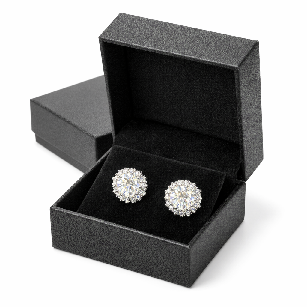ER36 1CT Sterling Silver S925 Moissanite Diamond 50%offamazon