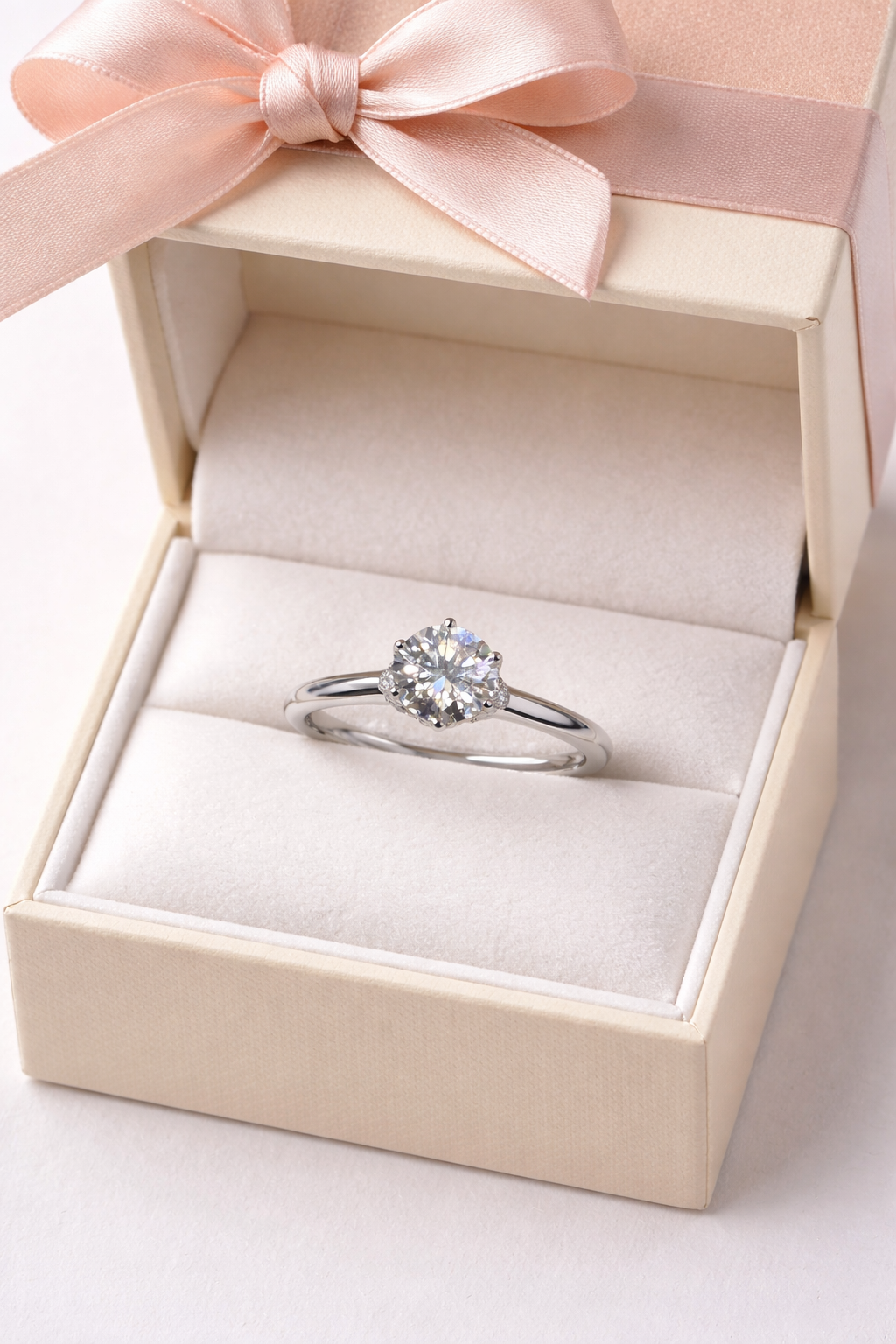 ER02 1CT Sterling Silver S925 Moissanite Diamond Earrings