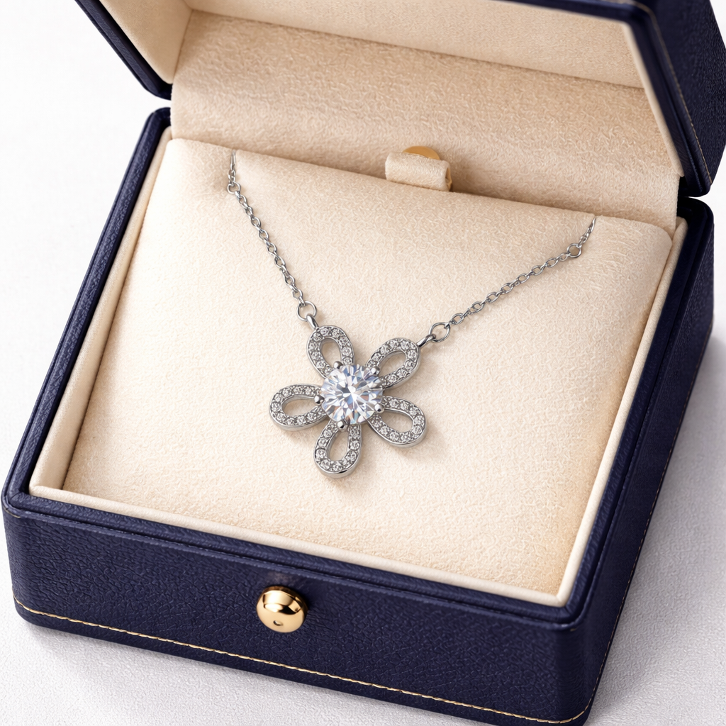 XL41 1CT Sterling Silver S925 Moissanite Diamond 50%offamazon
