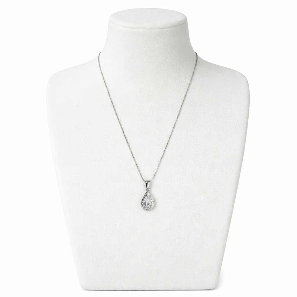 XL25 1 CT Sterling Silver S925 Moissanite Diamond Necklace