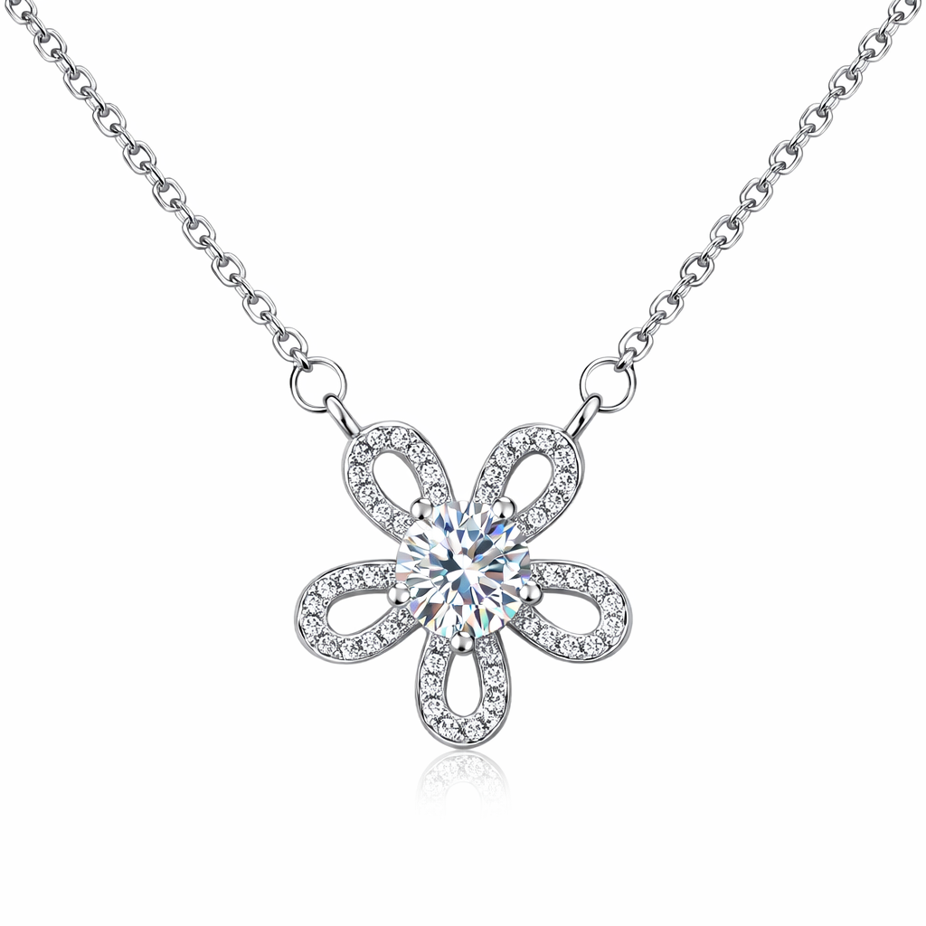 XL41 1CT Sterling Silver S925 Moissanite Diamond 50%offamazon