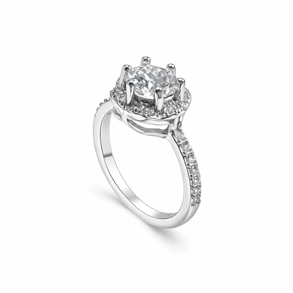 JZ53 1CT Sterling Silver S925 Moissanite Diamond 50%offamazon