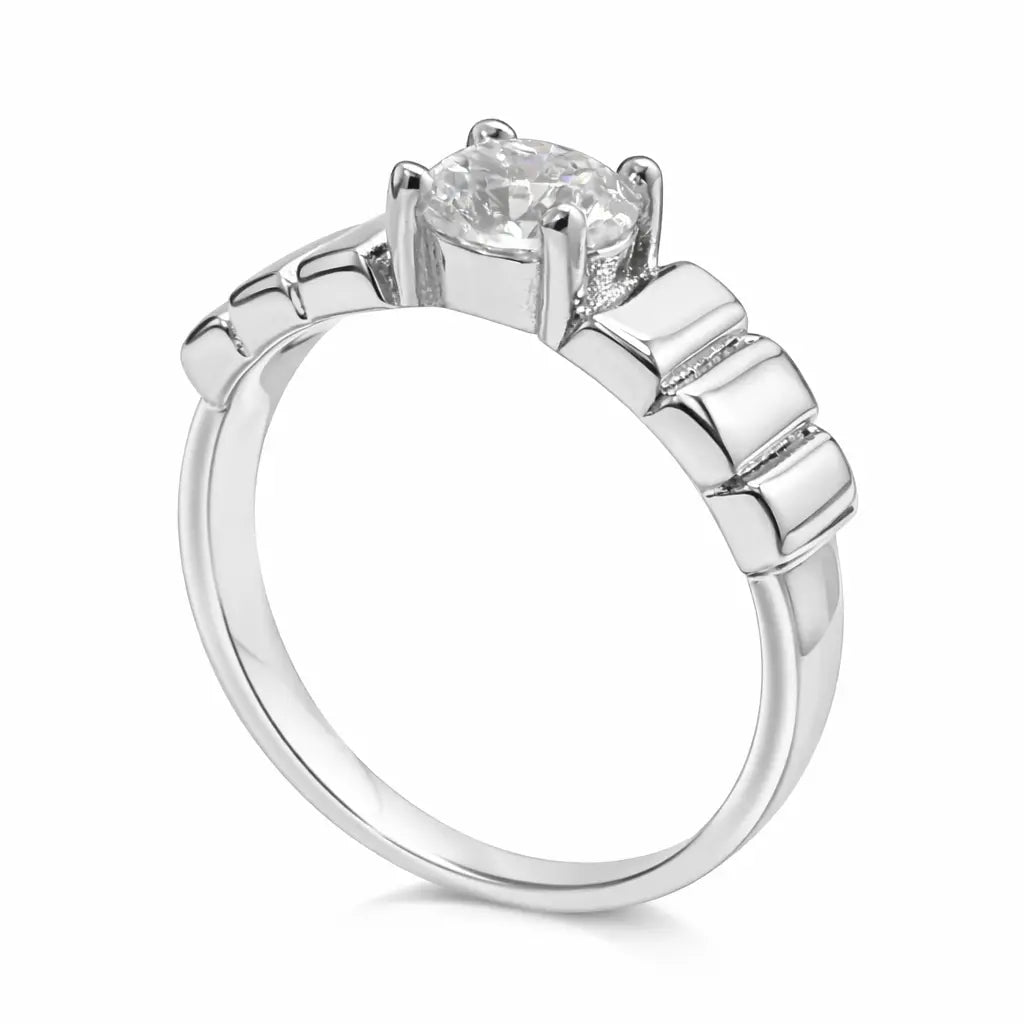 JZ41 1CT Sterling Silver S925 Moissanite Diamond 50%offamazon