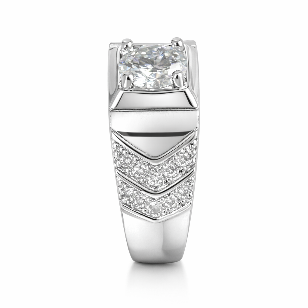 JZ30 1 CT Sterling Silver S925 Moissanite Diamond