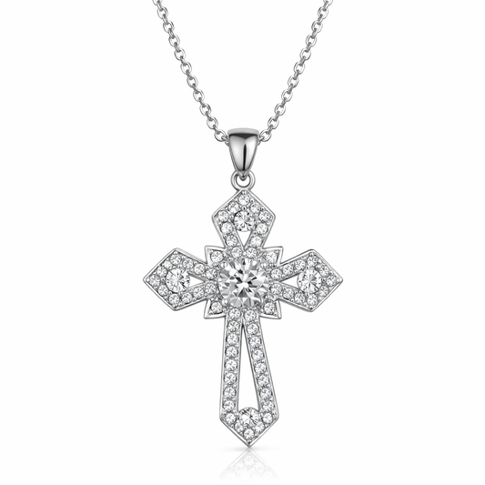 XL55 1CT Sterling Silver S925 Moissanite Diamond Necklace