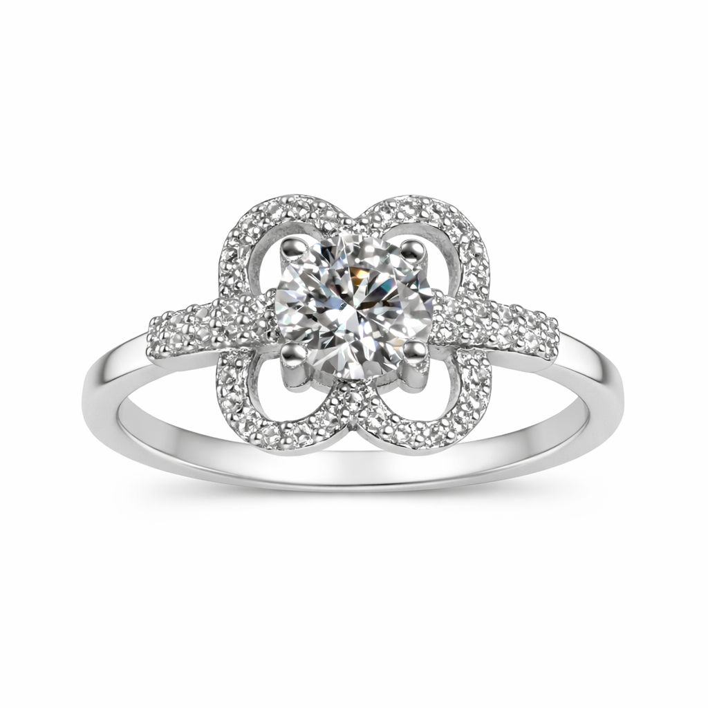ER02 1CT Sterling Silver S925 Moissanite Diamond Earrings