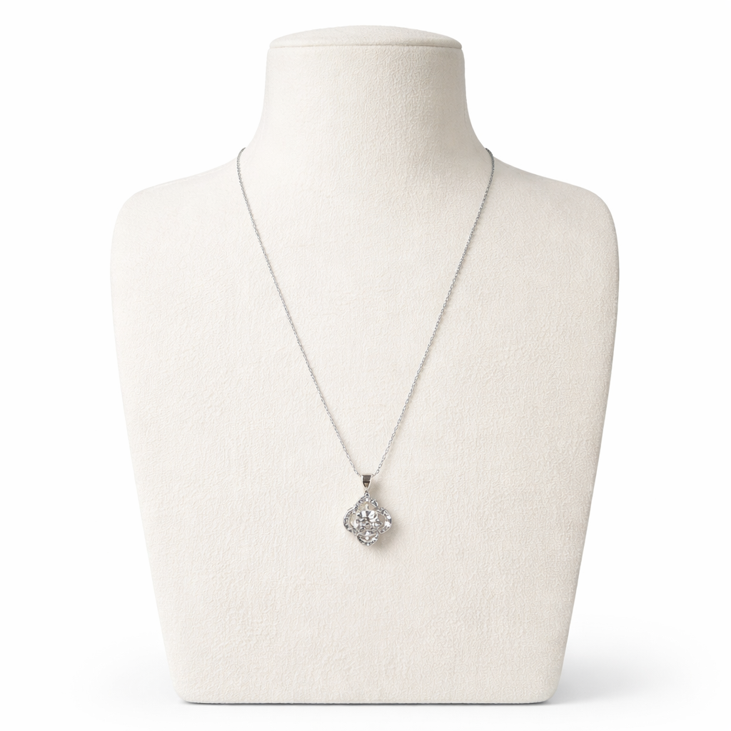 XL53 1CT Sterling Silver S925 Moissanite Diamond Necklace